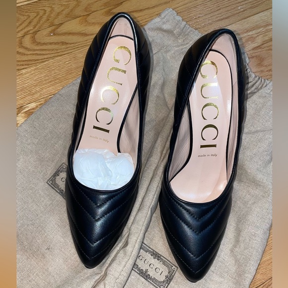 NEW GUCCI Matelasse Leather Pumps - Picture 2 of 9